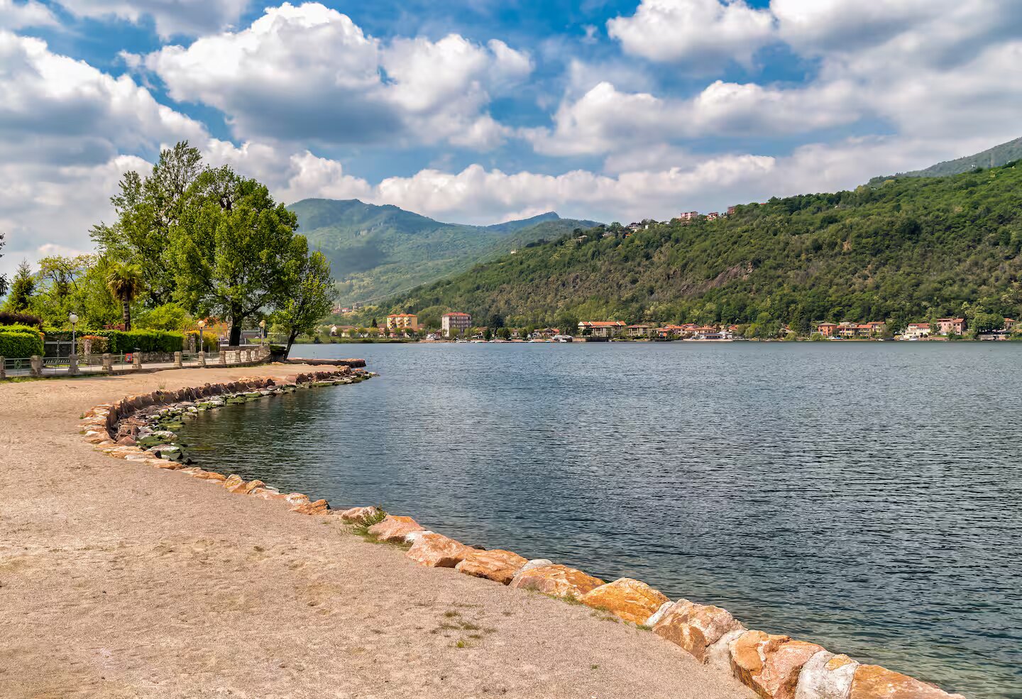 Beaches along Lake Lugano