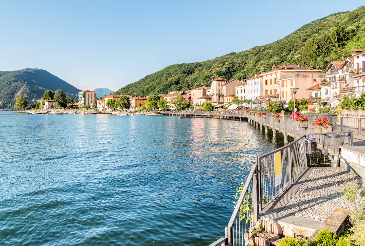 Porto Ceresio lakeside promenade
